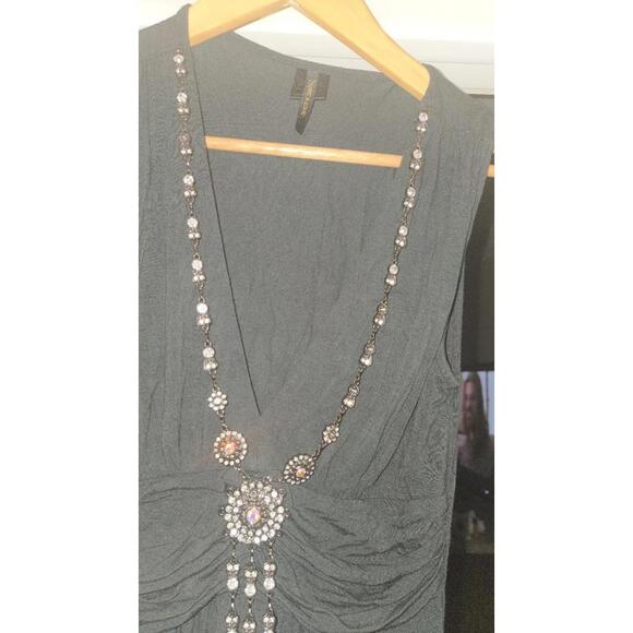 LOVE & LORE BLUE DRESS WITH RHINESTONES WOMENS SZ SMALL MADE IN KOREA BEAUTY 🔥 - Picture 3 of 9